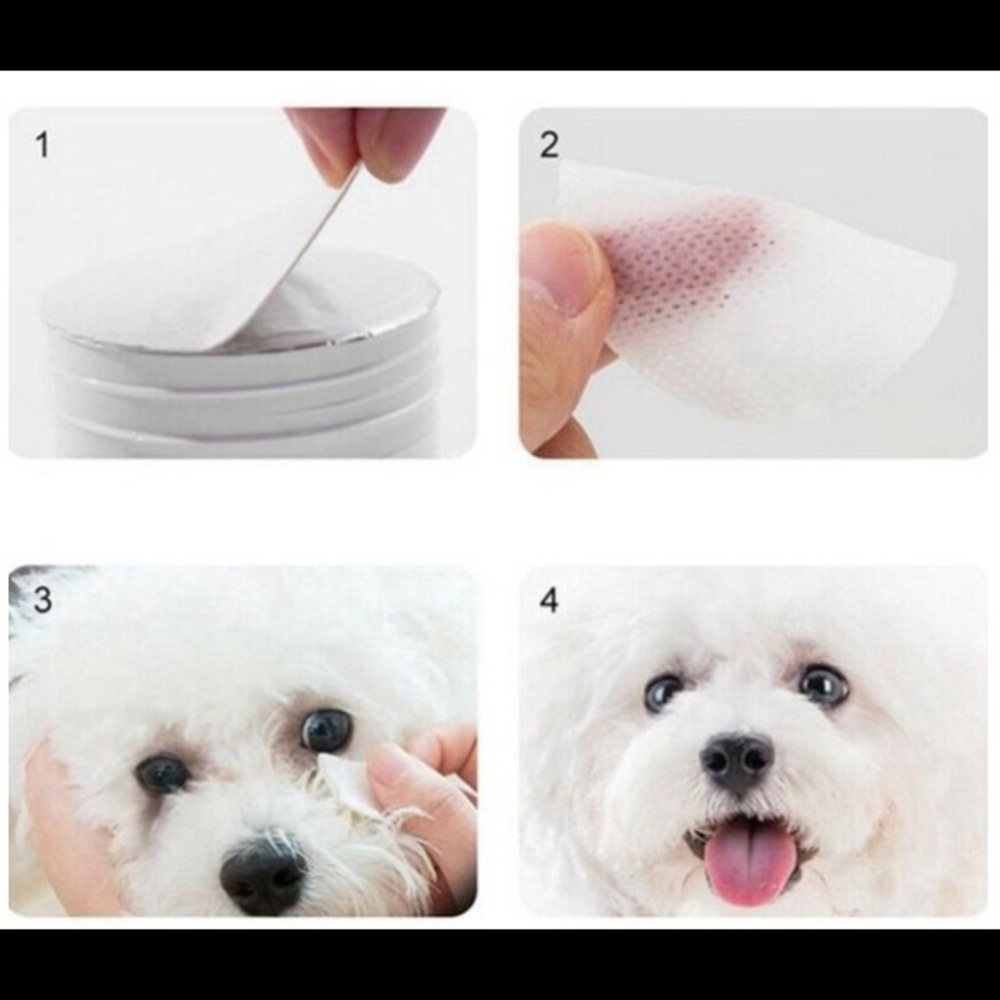 Pet Tear Eye Cleaning Pads for Dogs & Cats